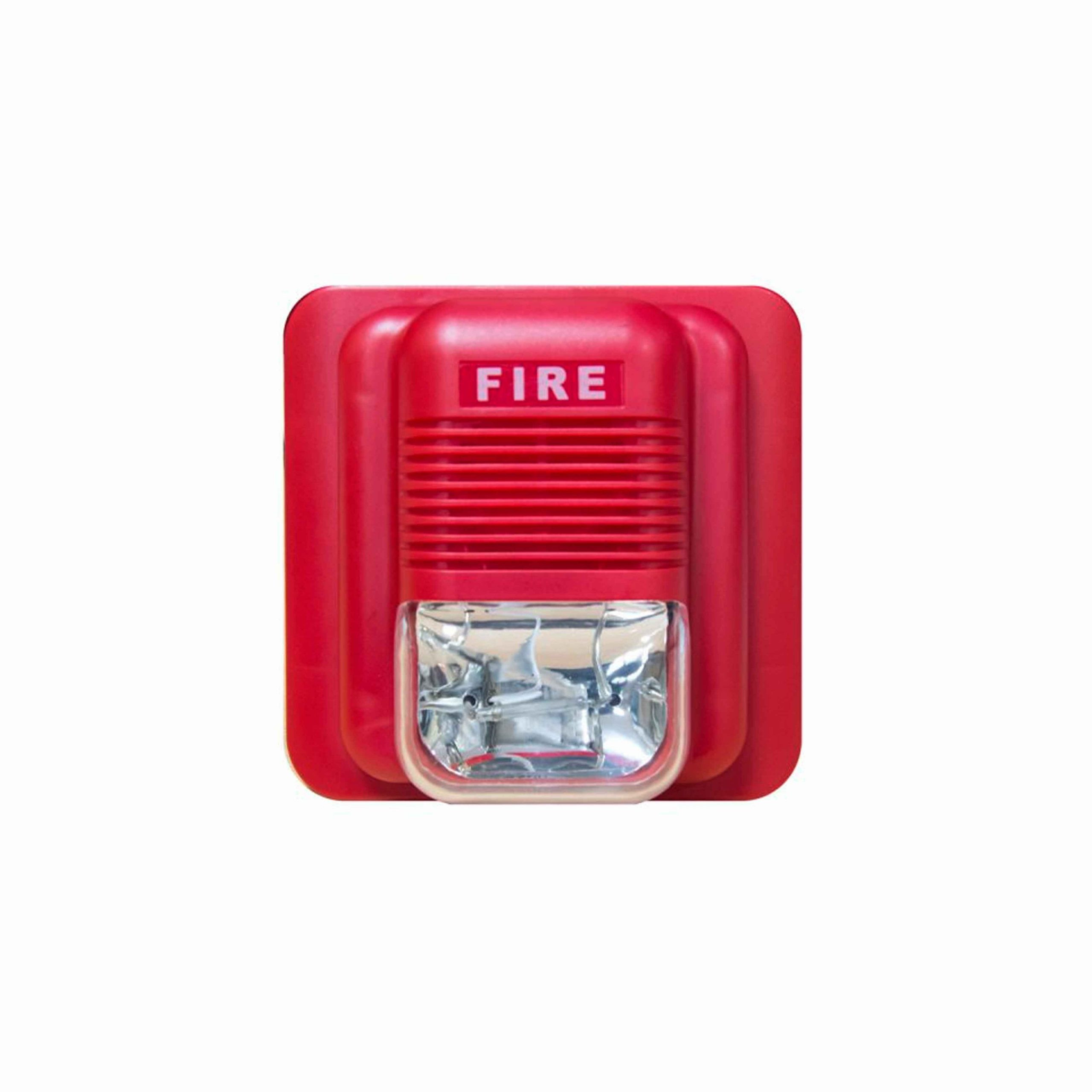 Sirena con Estrobo color rojo para sistema de incendio. EPA-183B